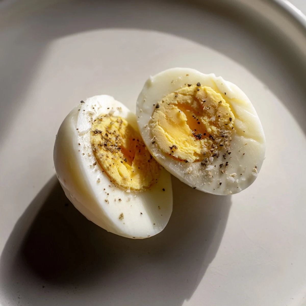 A close-up of Perfect Hard-Boiled Eggs, perfectly peeled and ready to be enjoyed as a snack.