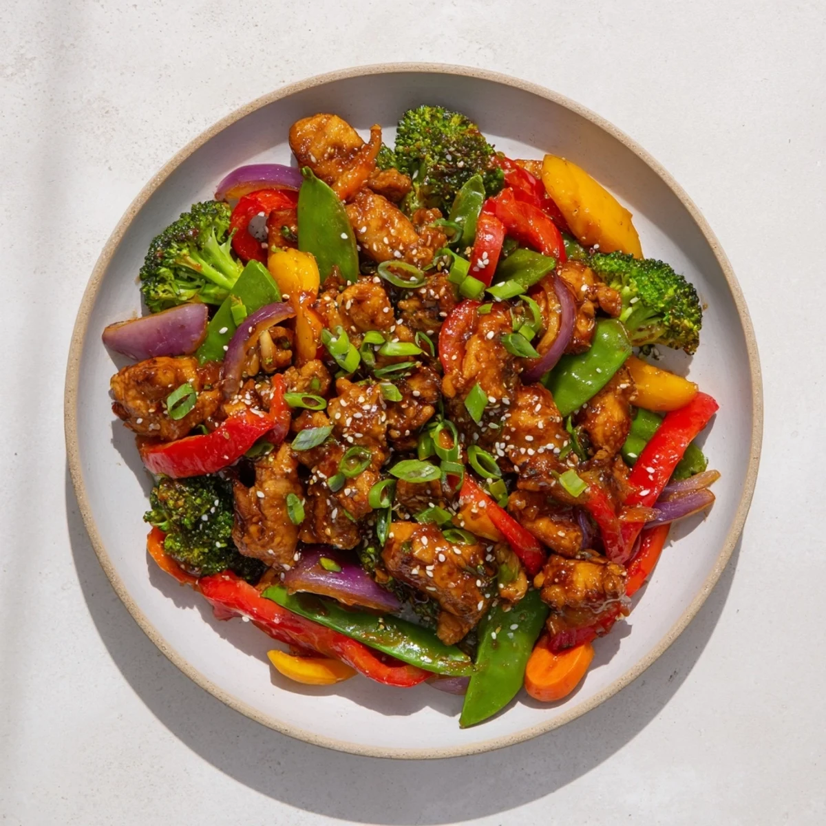 Vibrant image of Sheet Pan Chicken Stir-Fry featuring a delicious, easy one-pan weeknight meal.