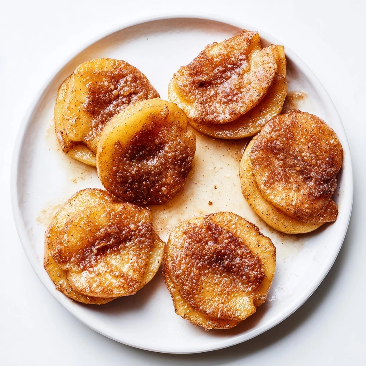 Delicious Baked Apple Slices with a rich, caramelized cinnamon-sugar glaze, ideal for sharing.