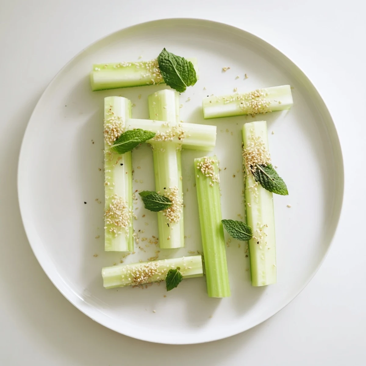 Refreshing The Bamboo Zen veggie sticks with sesame seeds; a bright and simple vegan appetizer for any occasion.
