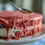 Elegant Bridal Shower Rosé Velvet Cake, delicately frosted with a stunning golden cascade.