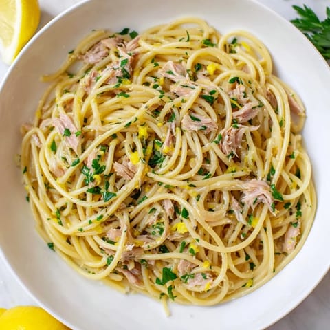 Lemon Garlic Tuna Spaghetti #51
