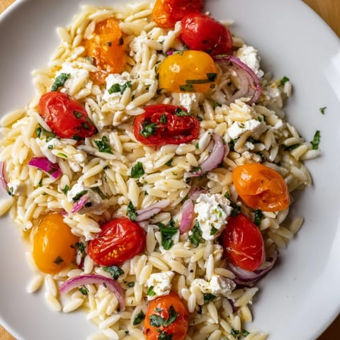 Tomato Feta Orzo Salad