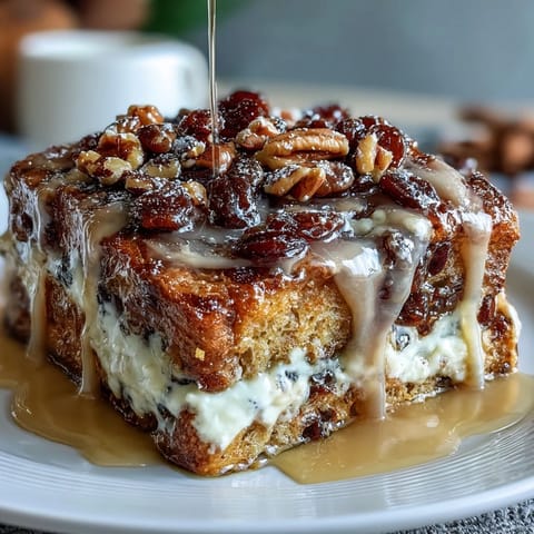 A comforting Mexican bread pudding with cinnamon, piloncillo, and raisins, baked until golden and bubbling.