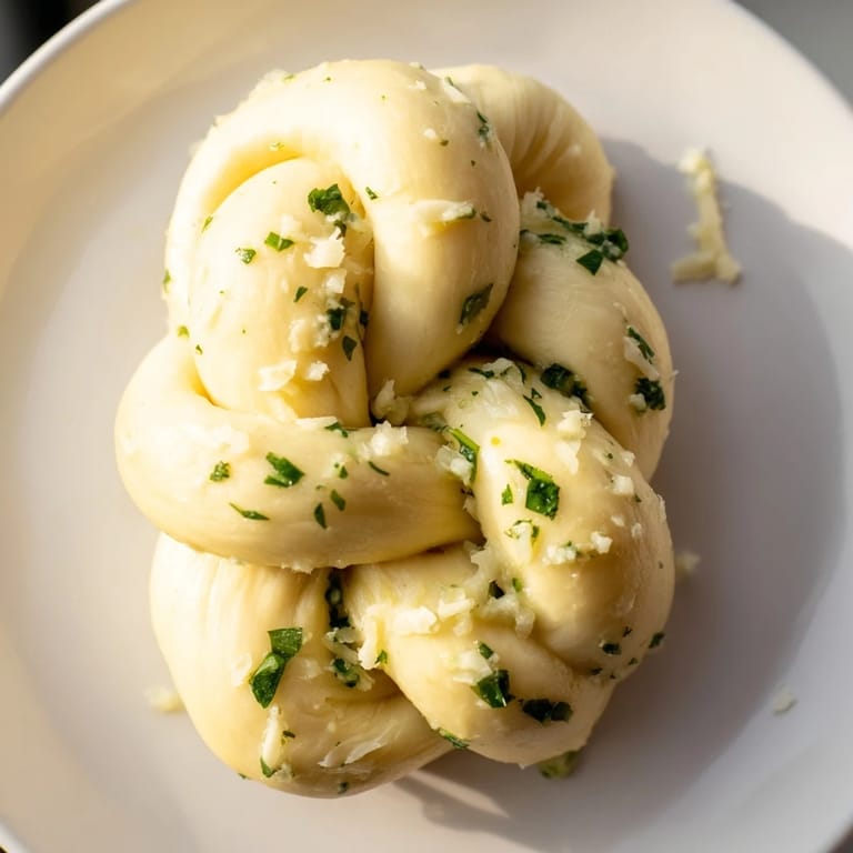 Warm and fluffy homemade garlic knots, a satisfying snack with a buttery, garlicky flavor profile.
