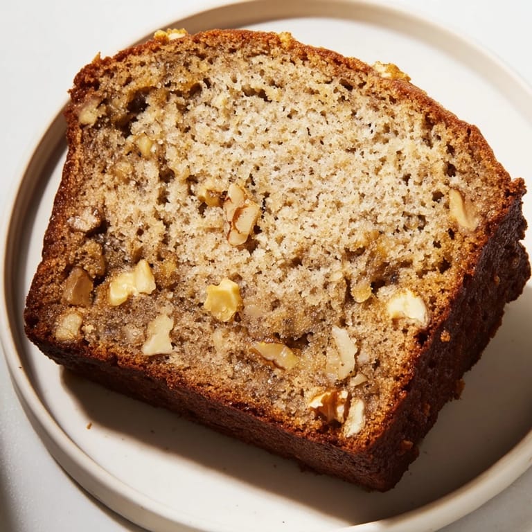 Soft Simple Banana Bread loaf, with visible chunks of banana, perfect for sharing and eating.