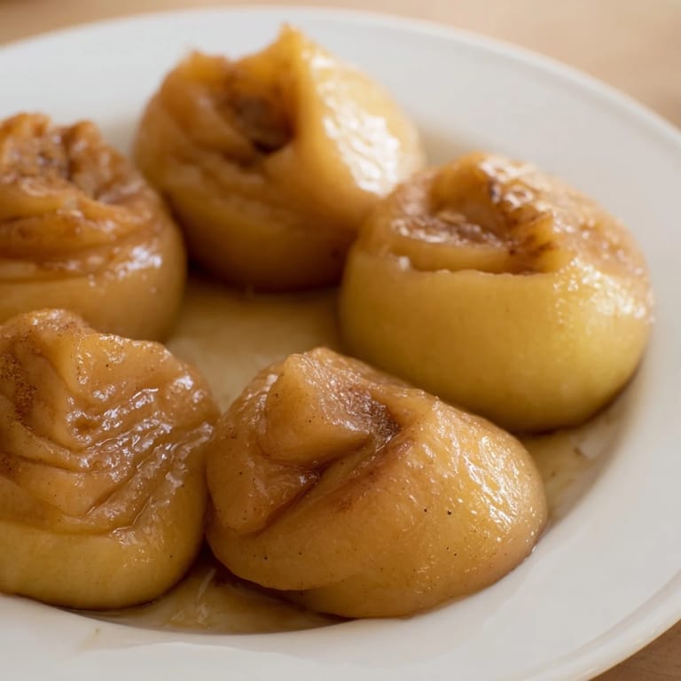 Warm, bubbling Baked Apple Slices with cinnamon and vanilla, perfect for a cozy dessert or topping.