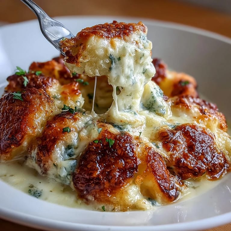 Aromatic herb-infused cream envelops crispy smashed potatoes in this luxurious French-inspired potato gratin dish.