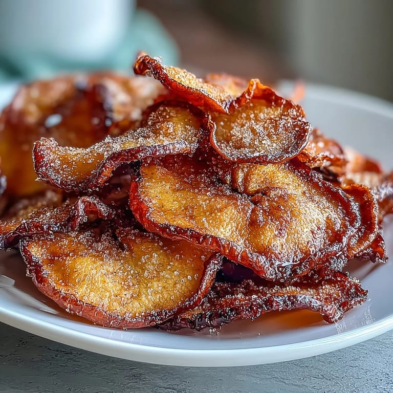 Thinly sliced apples sprinkled with cinnamon sugar, air-fried until golden and irresistibly crunchy.