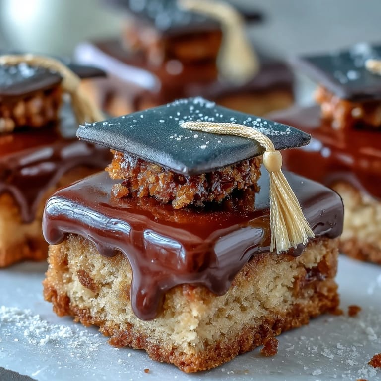 These easy graduation cookies feature fondant mortarboard hats, making a fun and festive dessert for any celebration.