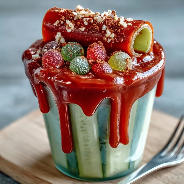 Layered Chamoy Pickle Kit in a Cup featuring crunchy pickles and candy.