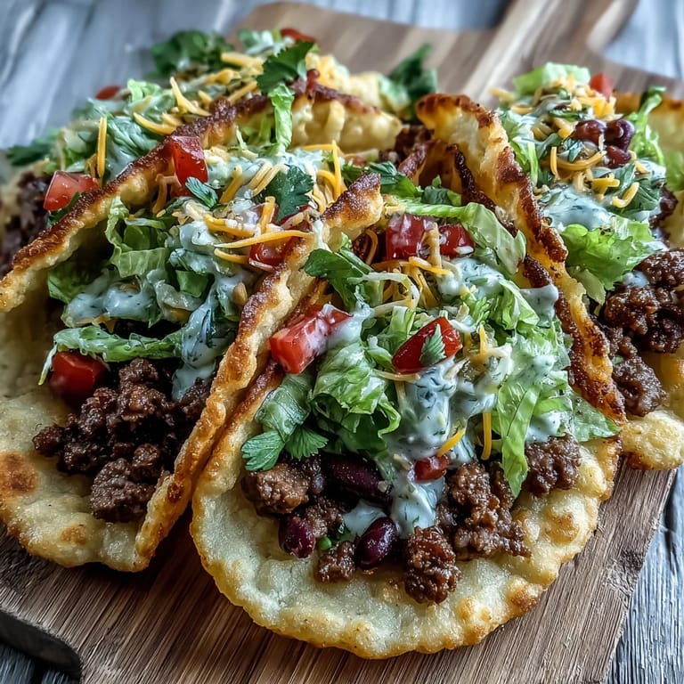 Deliciously light cloud bread tacos with juicy spiced beef, ready to be devoured.