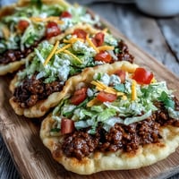 Fluffy cloud bread tacos filled with savory seasoned beef and fresh toppings.