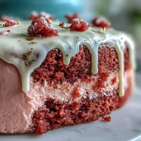 Blush pink Bridal Shower Rosé Velvet Cake with opulent shimmering gold drip.